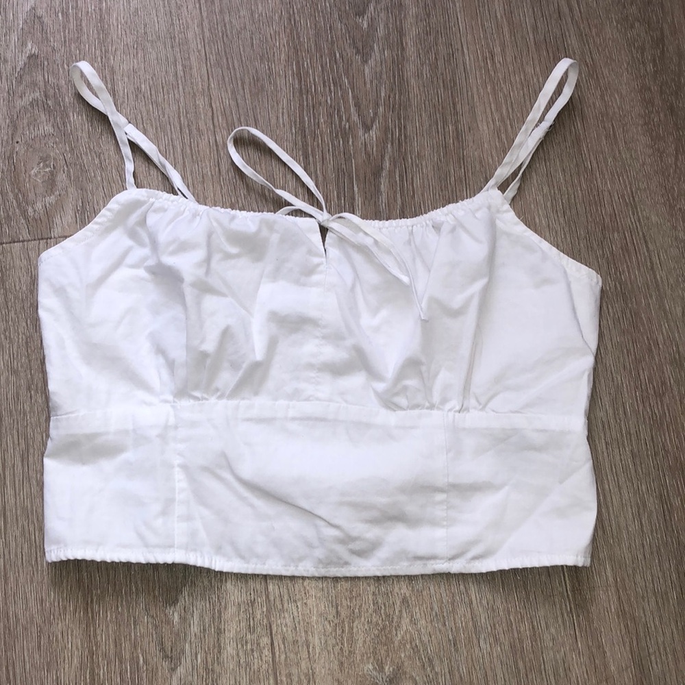 Abercrombie & Fitch Corset Like Top White Size Small Crop Top